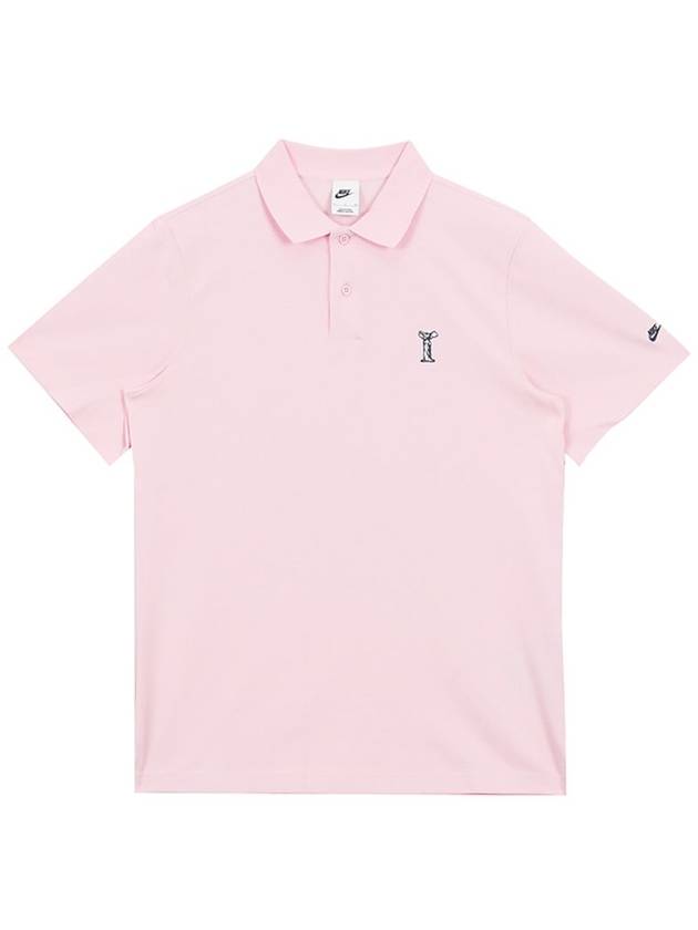 Logo Cotton Polo Shirt Pink - NIKE - BALAAN 1