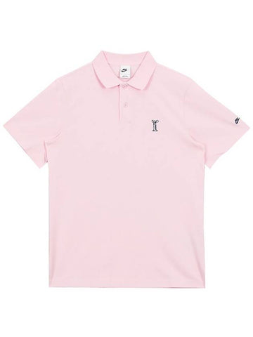 Logo Cotton Polo Shirt Pink - NIKE - BALAAN 1