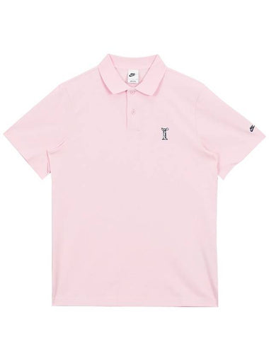 Logo Cotton Polo Shirt Pink - NIKE - BALAAN 1