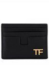 Grain Leather Card Wallet Black - TOM FORD - BALAAN 2