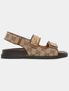 Double G Canvas Sandals Beige - GUCCI - BALAAN 4