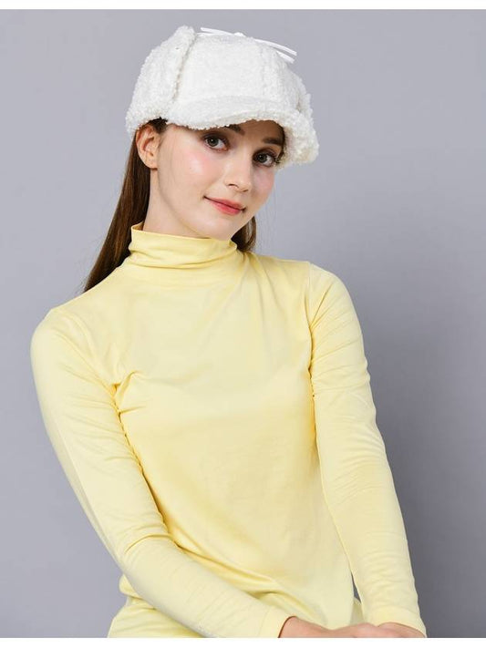 Fleece Poppy Ivory Hard Type Gwidang Cap DO6232AC105 - DOYOUKNOWMC GOLF WEAR - BALAAN 1