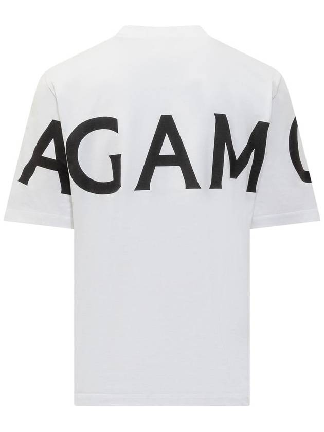 Big Logo Cotton Short Sleeve T-Shirt White - SALVATORE FERRAGAMO - BALAAN 3