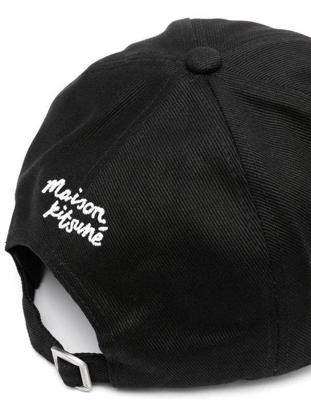 Large Fox Head 6P Ball Cap Black - MAISON KITSUNE - BALAAN 3