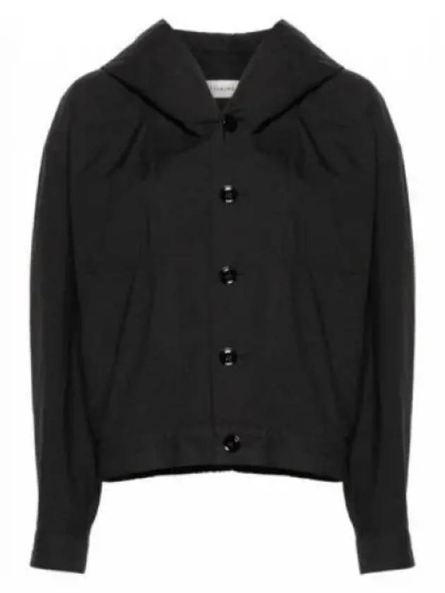 Cotton Crinkled Finish Jacket Black - LEMAIRE - BALAAN 2