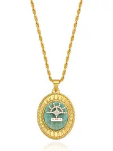 Horizon Amazonite Gold Necklace - CHAMBRILLER - BALAAN 1