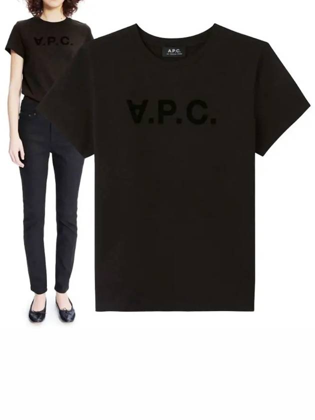 VPC Logo Organic Cotton Short Sleeve T-Shirt Black - A.P.C. - BALAAN 2