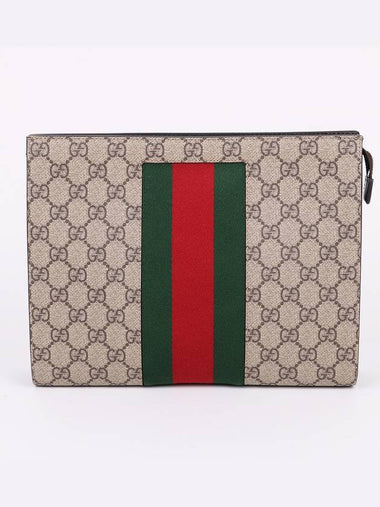 GG pattern three stripe clutch bag 475316 - GUCCI - BALAAN 1