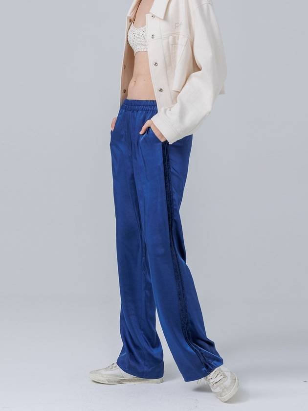 Satin Banding Wide Pants Blue - PAGE STUDIO - BALAAN 5