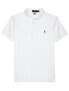 Pony Logo Embroidery Soft Short Sleeve Cotton Polo Shirt White - POLO RALPH LAUREN - BALAAN 2