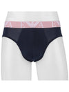 Men's Logo Eagle Cotton Briefs 3 Pack Set Marine - EMPORIO ARMANI - 6