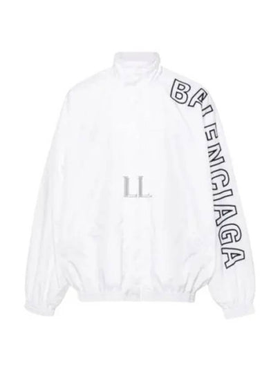 Embroidered Logo Track Jacket White - BALENCIAGA - BALAAN 2