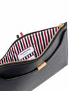 RWB Tab Leather Document Medium Clutch Bag Black - THOM BROWNE - BALAAN 3