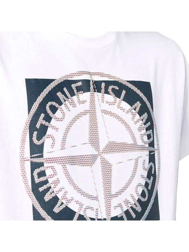 Compass Logo Printing Short Sleeve T-Shirt White - STONE ISLAND - BALAAN 5