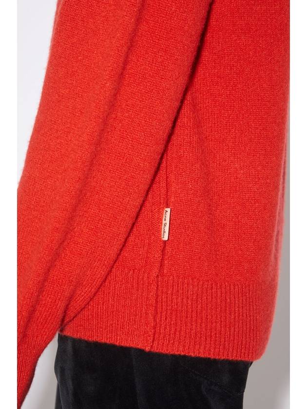 Wool Blend Cardigan Red - ACNE STUDIOS - BALAAN 5