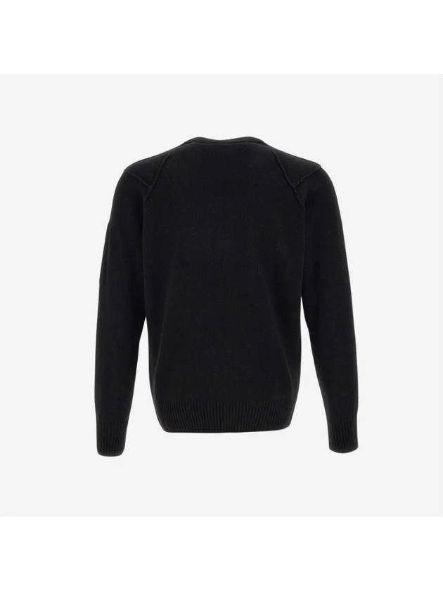 Lens Wappen Wool Blend Knit Top Black - CP COMPANY - BALAAN 3