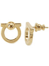 Gancini Small Earrings Gold - SALVATORE FERRAGAMO - BALAAN 4