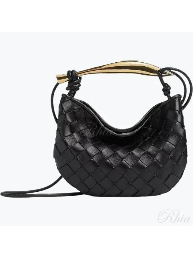 Sardin Intrecciato Mini Tote Bag Black - BOTTEGA VENETA - BALAAN 2