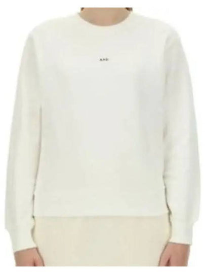 Boxy Micro Logo Sweatshirt White - A.P.C. - BALAAN 2