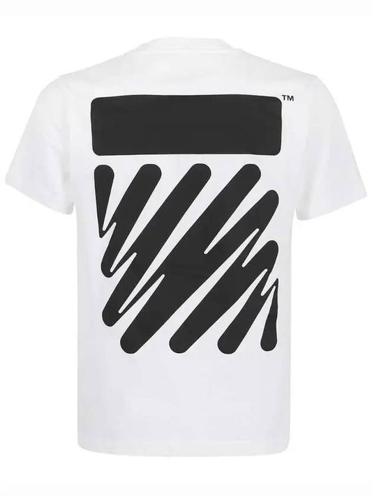 Wave Diag Slim Short Sleeve T Shirt White - OFF WHITE - BALAAN 1