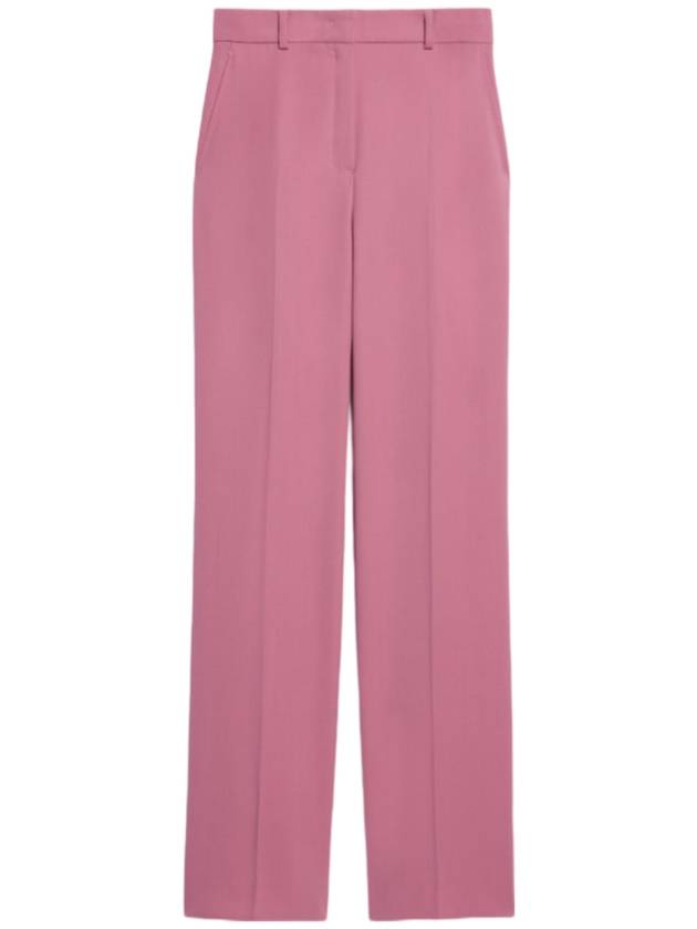 Quasar Wool Crepe Satin Straight Pants Peoni - MAX MARA - BALAAN 1