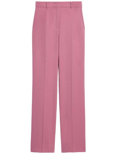 Quasar Wool Crepe Satin Straight Pants Peoni - MAX MARA - BALAAN 1