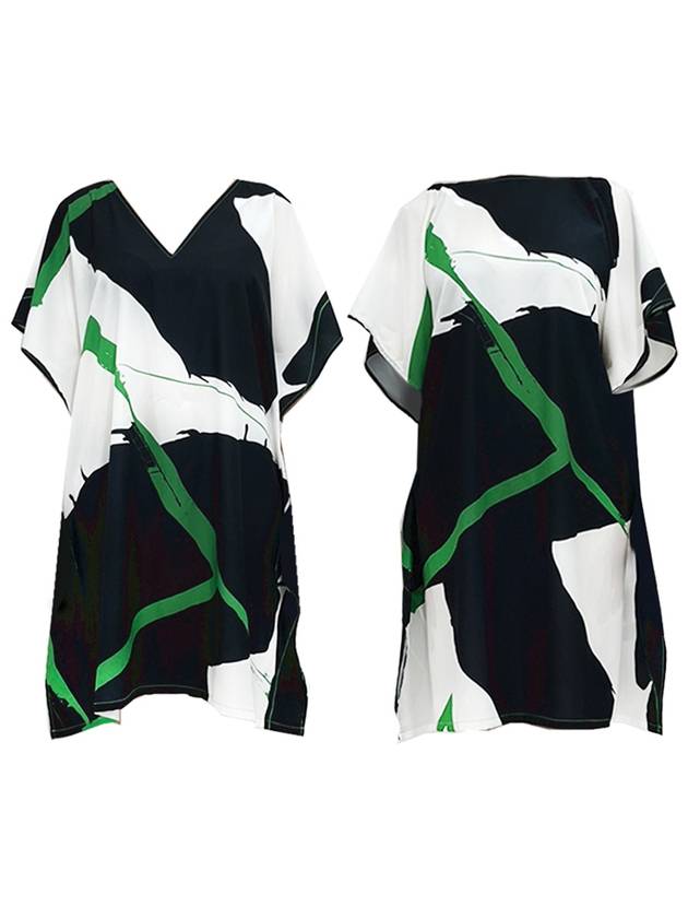 TWO WAY kaftan dress midi green - IMIRK - BALAAN 3