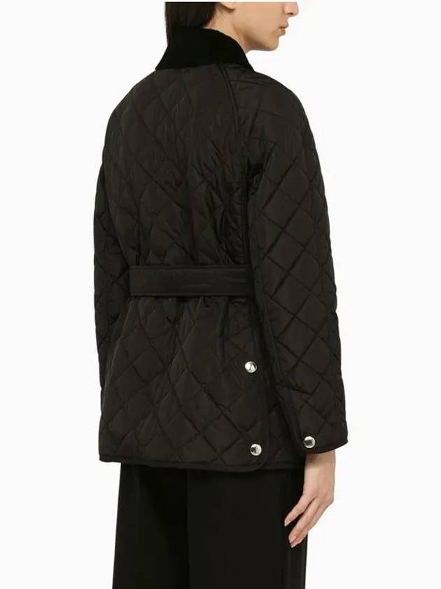 Diamond Quilted Nylon Jacket Black - BURBERRY - BALAAN 3