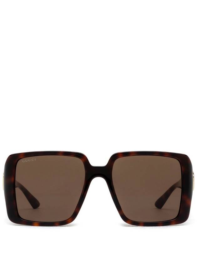 Eyewear Side Logo Square Frame Sunglasses Brown - GUCCI - BALAAN 2