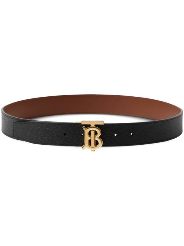 TB Reversible Leather Belt Black Tan - BURBERRY - BALAAN 1