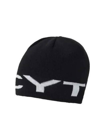 Logo Jacquard Beanie Black - LECYTO - BALAAN 1