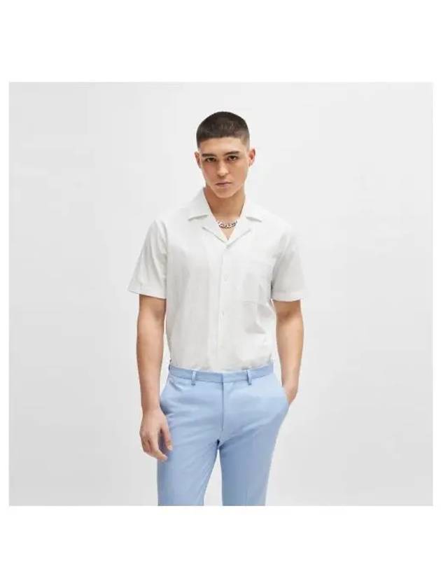 HUGO seersucker short sleeve shirt relaxed fit 50514173 199 - HUGO BOSS - BALAAN 1