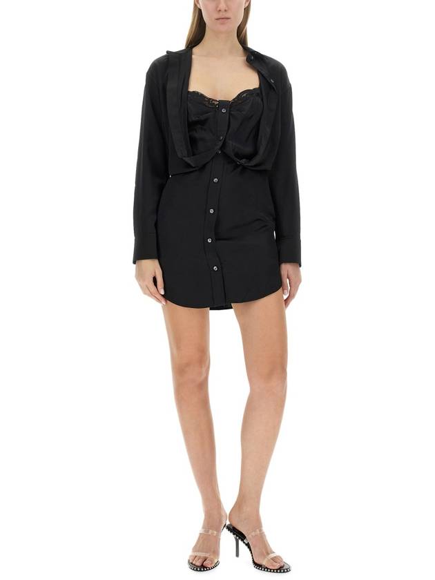 layered button down dress WITH CAMISOLE 4WC4236229 001 B0110948877 - ALEXANDER WANG - BALAAN 3