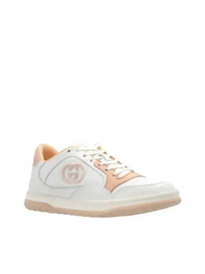 MAC80 Leather Low Top Sneakers Pink White - GUCCI - BALAAN 2