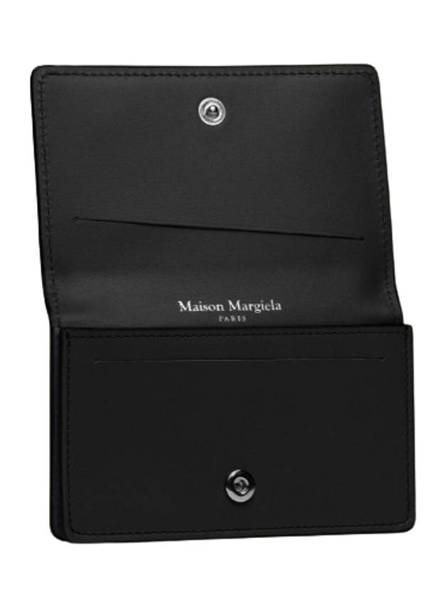 Stitched Leather Card Wallet Black - MAISON MARGIELA - BALAAN 7