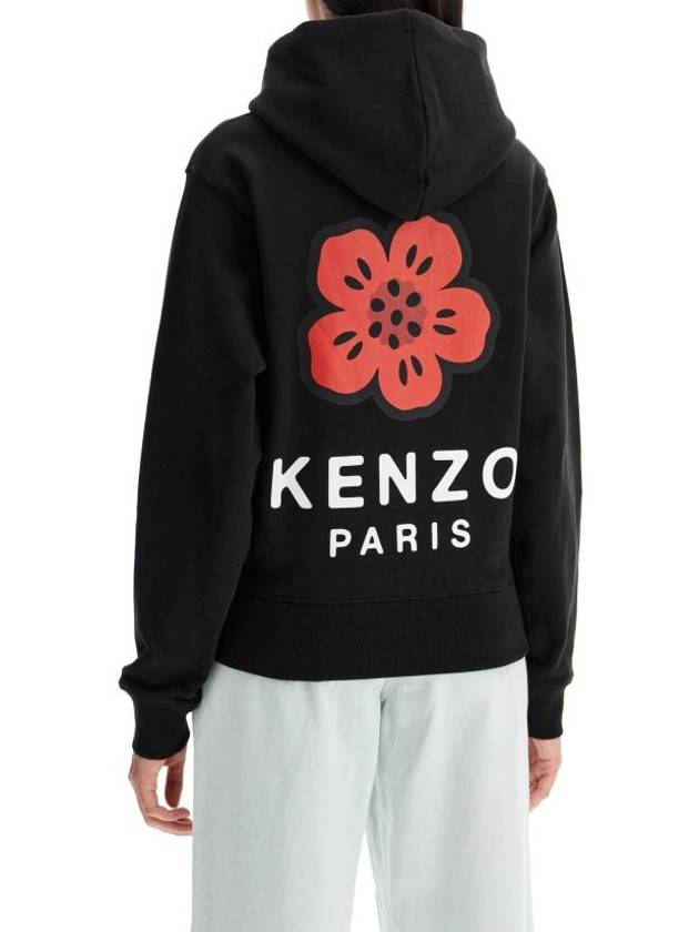 Boke Flower Drawstring Hoodie Black - KENZO - BALAAN 4