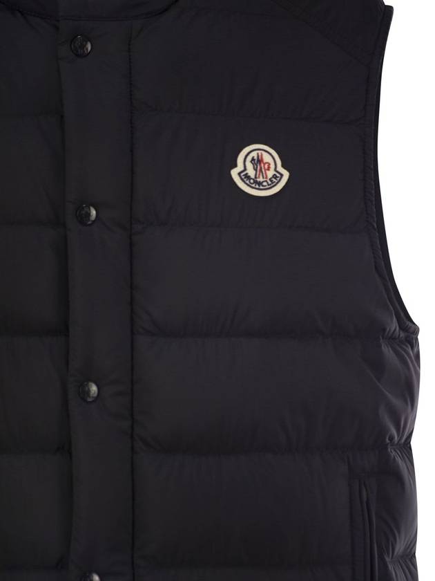 Logo Down Vest Navy - MONCLER - BALAAN 5