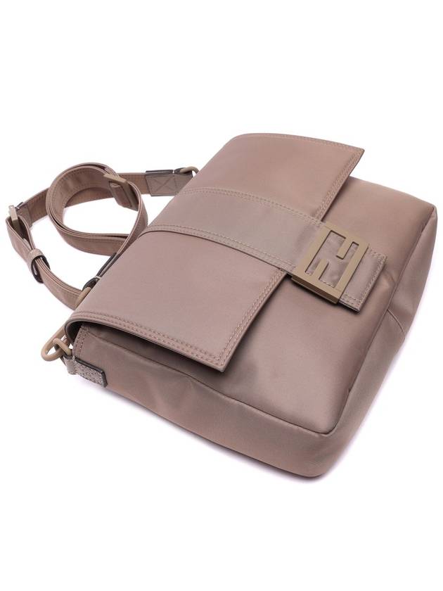 Baguette Medium Nylon Messenger Bag Beige - FENDI - BALAAN 6