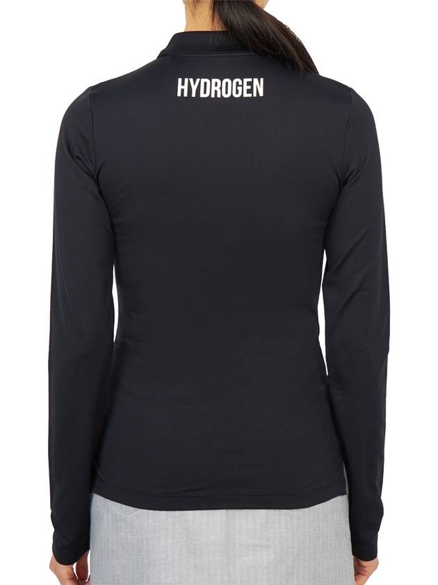 Golf wear polo brushed long sleeve t-shirt G01562 007 - HYDROGEN - BALAAN 4