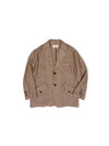 Men's Linen Jacket Brown I2SJ01BR - IOEDLE - BALAAN 1