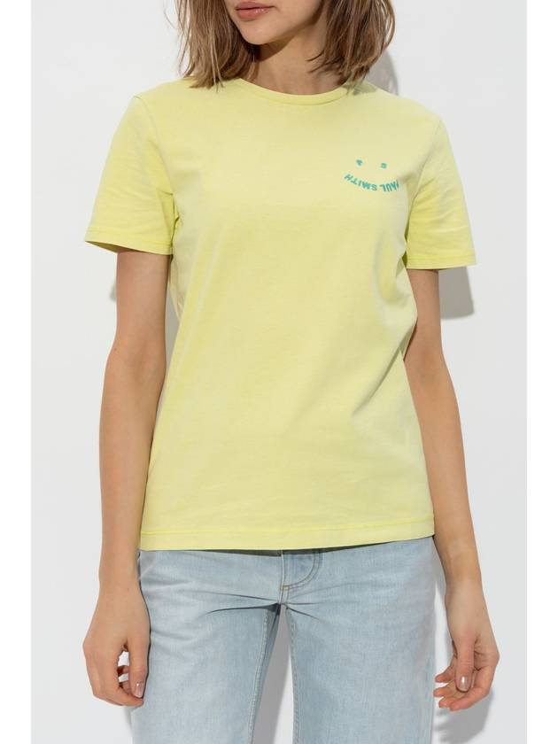 PS Paul Smith T-shirt With Embroidered Logo, Women's, Yellow - PAUL SMITH - BALAAN 3