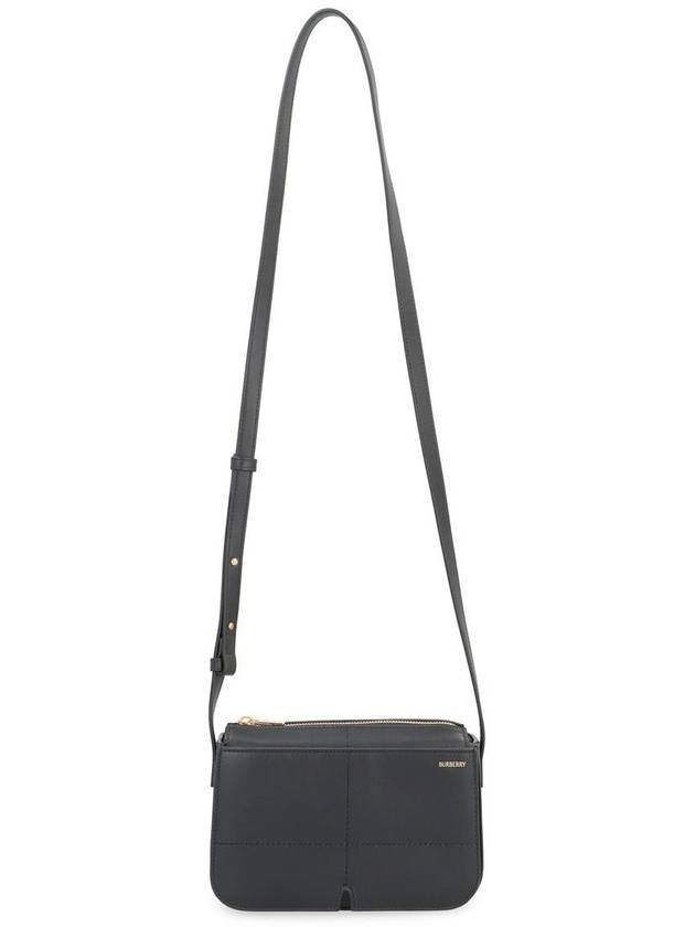 Snip Leather Cross Bag Sand Black - BURBERRY - BALAAN 6