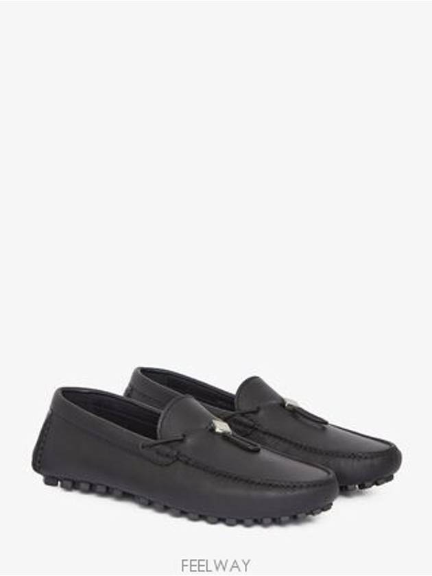 CD Diamond Grained Calfskin Loafers Black - DIOR - BALAAN 3