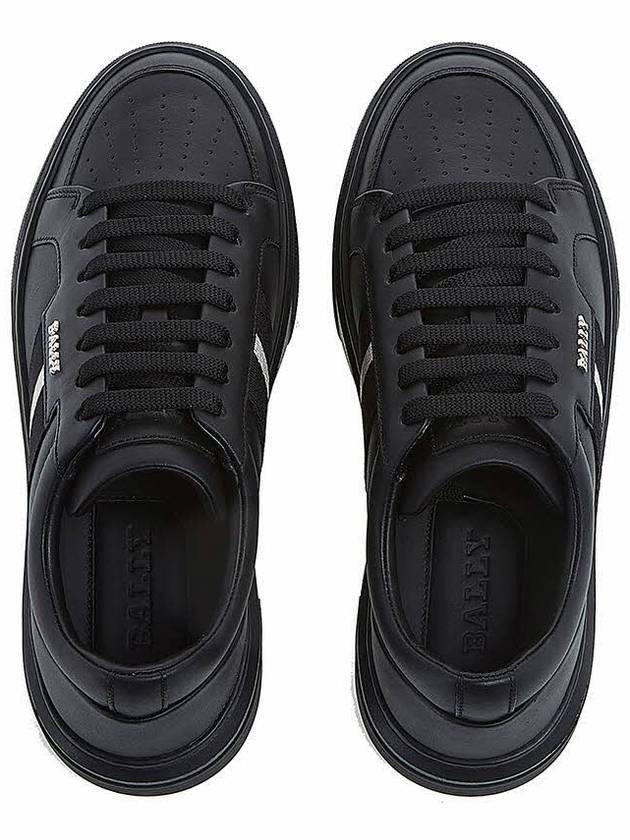 Moony Leather Low Top Sneakers Black - BALLY - BALAAN 7