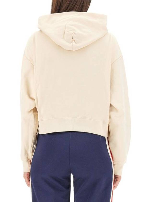 Hooded Sweatshirt HC841CR CREAM NAVY BEIGE - SPORTY & RICH - BALAAN 1