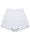 Cargo Banding Out Pocket Shorts Pants Women WHITE - 20THHOLE - BALAAN 2