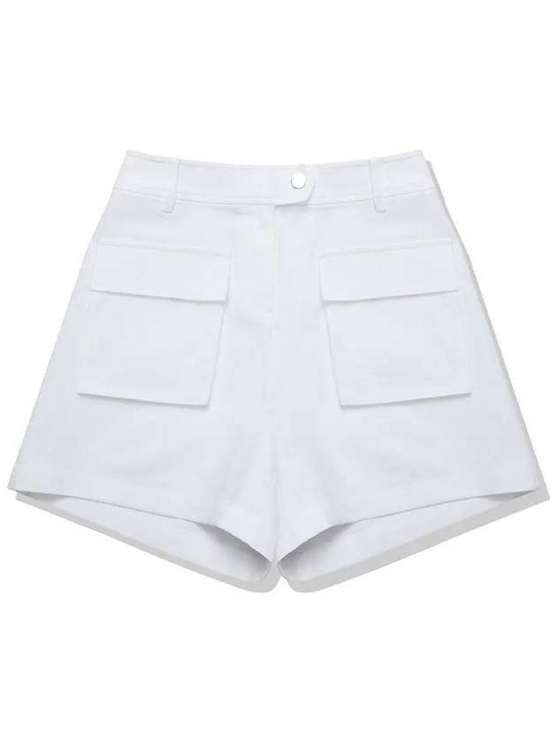 Cargo Banding Out Pocket Shorts Pants Women WHITE - 20THHOLE - BALAAN 2