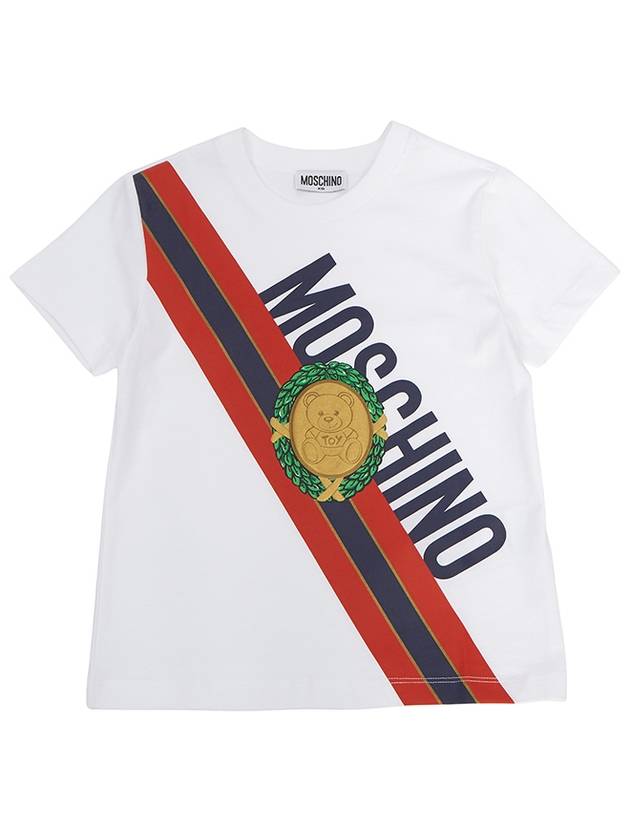 Kids short sleeve t shirt HUM04L LAA23 10101 Adults can wear - MOSCHINO - BALAAN 1