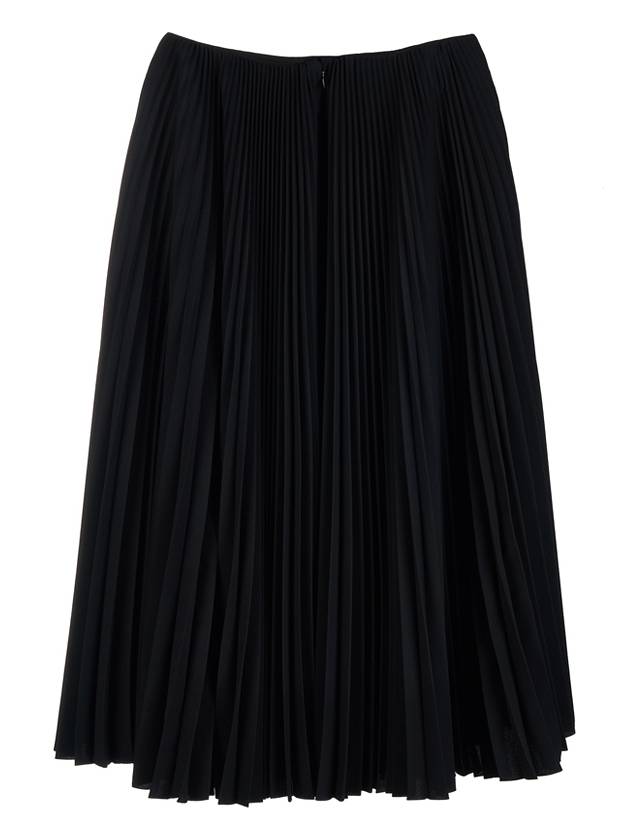 Women's Cotton Pleated Skirt Black - BALENCIAGA - BALAAN.