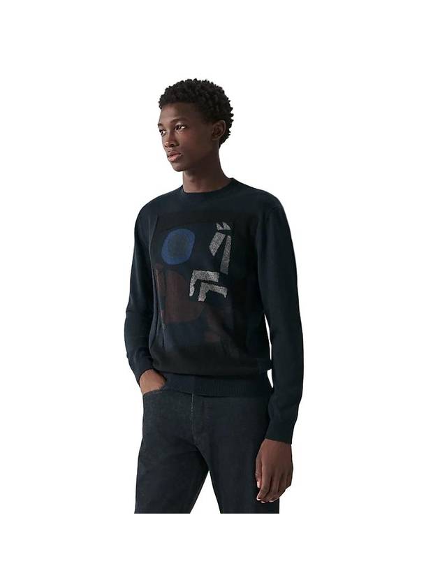 Velky Lov Crew Neck Sweatshirt Navy - HERMES - BALAAN 2